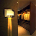Dexin Wall Lamplight Sconce, DEXIN Aluminum 10 LED Motion Sensor Sconce Battery Powered Adjustable Brightness,Stick-on Anywhere Warmwhite