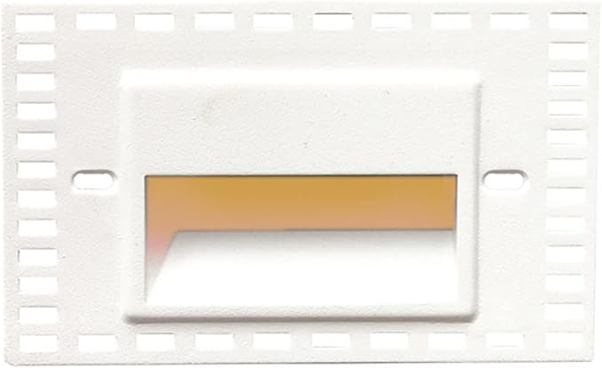 WAC Landscape Lighting, LEDme 120V LED Horizontal Invisible Trim Step and Wall Light 1800K Amber Built-in LED in White