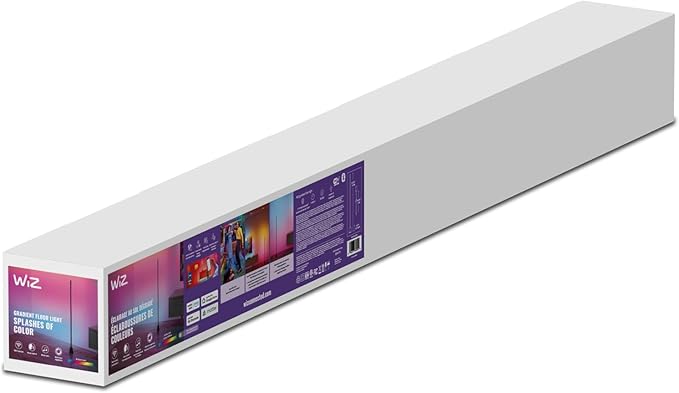 WiZ Connected Gradient Floor Light, Multi-Color LED Light Strip, Sleek Design and Easy Setup, RGBIC LED Strip Lights, Floor Lamp Connects to Wi-Fi, Voice/App Control