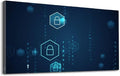 Wibinuki Wall Art Wall Decor Wall Paintings Cyber security Shield Keyhole on da for Living Room Bedroom Bathroom Home Decor Can Be Hung Directly 20"x 40"
