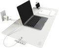BLACK+DECKER Home Office Kit, 7 PCS Set, Desk Pad, 2-Port PD Charger, Ergonomic Mouse Pad, Phone Stand, Combo Cables, Cable Organizer, Workspace Accessories Perfect for Work-from-Home (White)