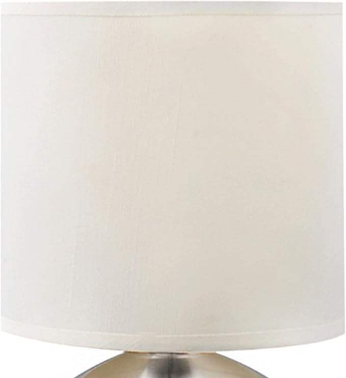 Catalina Lighting 18581-00 Caden Mini Reading Lights, Touch Accent Lamps for Office, Dorm, or Bedroom, Reading Light Nightstand Lamp, LED Bulb NOT Included, 9.25", Silver, Set of 2