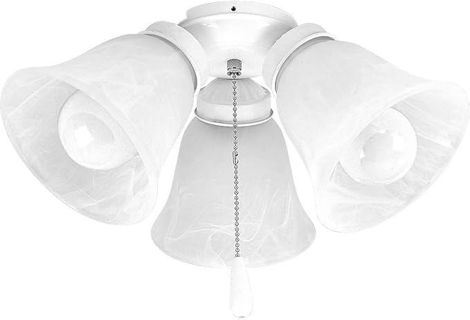 Progress Lighting AirPro Collection Three-Light Ceiling Fan Light
