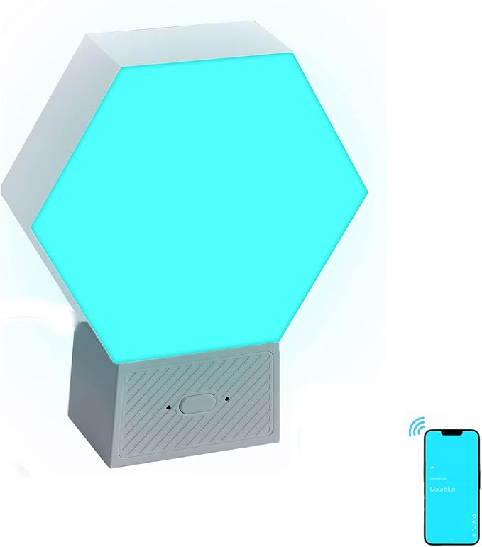 Yescom APP Control Smart LED Light Panels Hexagon Smarter Plus Kit Works Alexa, Google Assistant Hexagonal Modular Voice Music Control Dynamic Lamp for Gaming Room Home Bar Party Decor