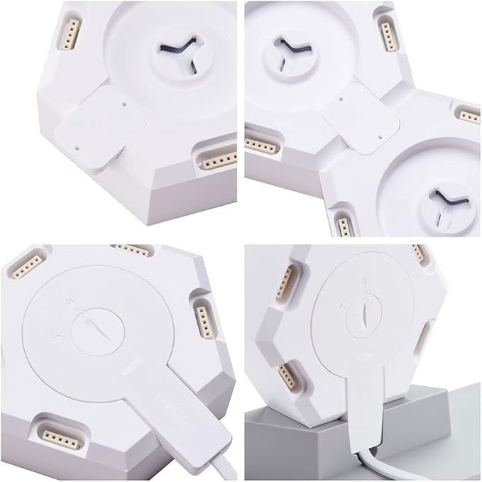 Yescom APP Control 7 Pack Smart LED Light Panels Hexagon Smarter Kit Aesthetic Splicing Lamp Compatible with Alexa & Google for Gaming Party Bedroom Decor