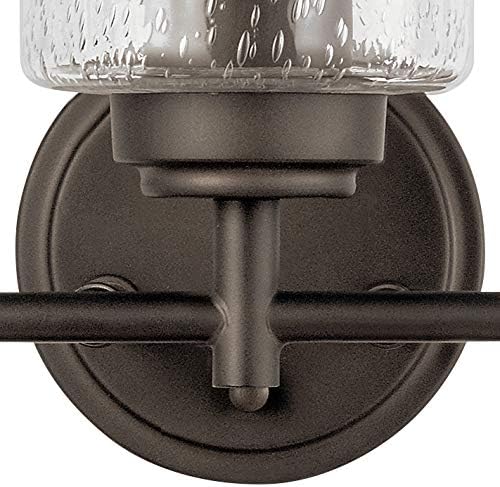 Kichler Winslow 21.5" Vanity Light in Olde Bronze®, 3-Light Transitional Bathroom Light with Clear Seeded Glass. (21.5" W x 9.25" H), 45886OZ