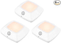 BIGMONAT Motion Sensor Tap Light,Battery Operated Push Lighting, Wireless Puck Lights, Stick-Anywhere Under Cabinet Counter Lights,Easy to Install for Stair/Kitchen/Hallway（White, 3Pack ）