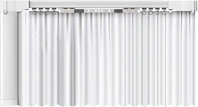 Rechargeable Motorized Curtain Tracks, Remote Control Smart Motorized Curtain Rail, Smart Curtain Opener Curtain Rod, Alexa Google Home Compatible (Zigbee Motor-5M (196.8in) Track)