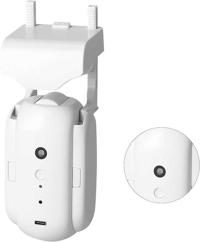 Automatic Curtain Opener and Closer, Light and Temperature Sensor Smart Curtain Motor with Tuya App Timer, Remote Control Curtain Rail Curtain Opener Robot