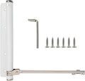 Litoexpe Automatic Door Closer, Safety Spring Door Closers Auto Soft Close, Adjustable Catch Speed with Arm, White