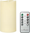Stonebriar 6 Count Ivory Real Wax 3x6 Flameless LED Pillar Candles with Remote and Timer