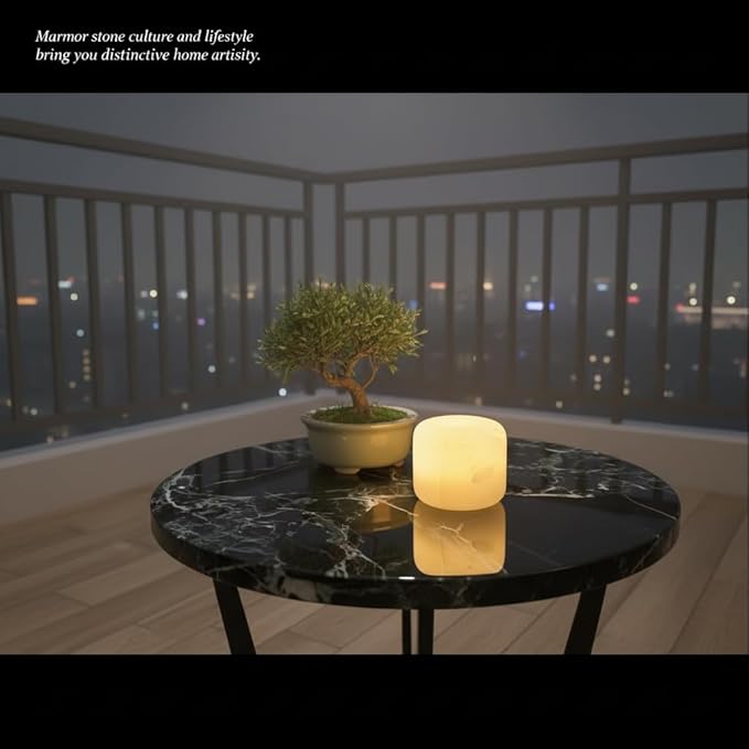 Marble Lamp Night Light Touch Bedside Table Lamp for Bedroom,Type-C Rechargeable Small Desk Bedside Small Lamps,Eye Caring Dimmable LED Ambient lamp (Art Deco)