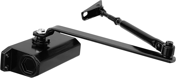 2 Pcs Automatic Door Closer, Door Closers Commercial 55-143 lbs Adjustable 2-Speed Delayed-Action, Heavy Duty Closer for Residential and Light Commercial Doors (with Screws)