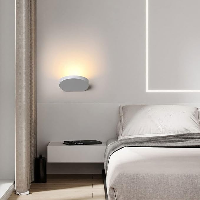 Set of 2 Warm White 3000K LED Stair Lights - 5W Indoor Wall Sconces for Living Room, Bedroom, Bedside - Art Gallery Picture e Lighting