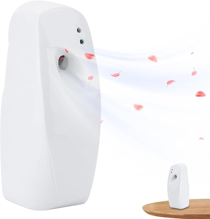 300ml Automatic Air Freshener 24H 8/15/30Min Timer Mist Spray Dispenser Wall Mounted for Bathroom 30 sq.m (No Battery)
