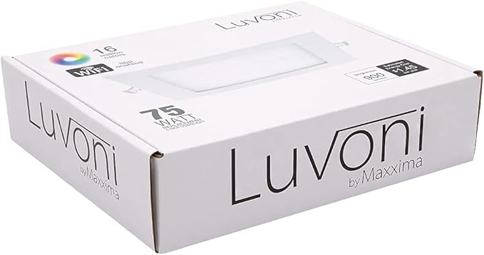 Maxxima Luvoni 6 in. Smart WiFi Slim Square LED Downlight - CCT 2700K-6500K, 900 Lumens, 12 Watt Dimmable Flat Panel Light Fixture, J-Box Included