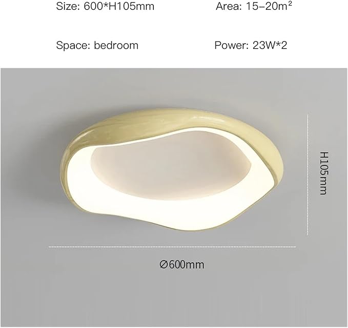 Modern Bedroom Ceiling Light Minimalist Interior Intelligent Lamp Living Room Bar Counter Home Decoration Lighting Fixture Contemporary(Yellow-60cm)