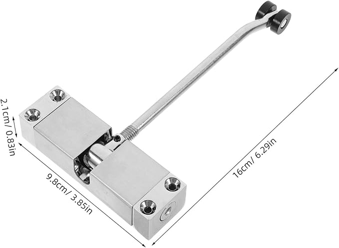 DOITOOL Heavy-Duty Stainless Steel Automatic Door Closer Adjustable Closing Mechanism for Residential and Commercial Use Spring-Loaded Design 1-Pack