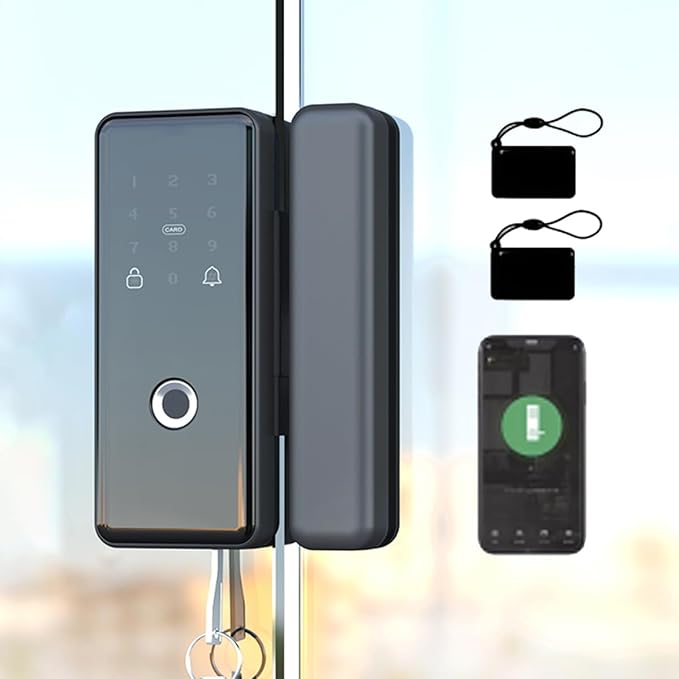 Smart Fingerprint Deadbolt Lock with App Control – 5-in-1 Keyless Entry (Fingerprint, App, Passcode, Card, Key), Tuya WiFi Smart Lock for Wooden, Metal & Framed Glass Doors