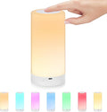 Table Lamp, Touch Sensor Bedside Lamps, Dimmable Warm White Light & Color Changing RGB for Kids Room,Living Room,Camping