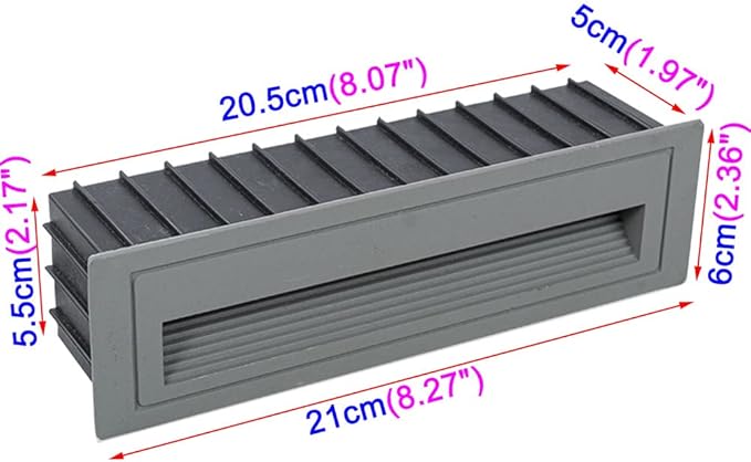 6W LED Step Light Stairway Modern Wall Fixture with Horizontal Louver Faceplate for Indoor and Outdoor Waterproof Corner Foot Lamp Gray