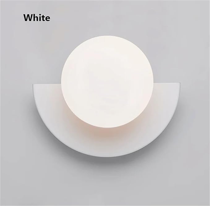 Bedside LED Macaron Room Wall Lamp Minimalist LivingRoom Background Decoration Sconce Colorful Lighting(White)