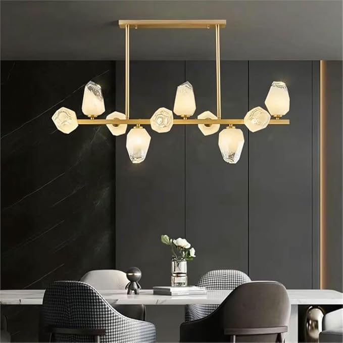 Pendant Lights Nordic Smart Home Decoration Pendant Light, Living Room Dining LED Indoor Lighting(Cold White,Golds 10 Heads)