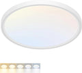 LED Flush Mount Ceiling Light,15Inch 30W,3000K/3500K/4000K/5000K/6500K 5 Color Temperatures Ceiling Light Fixture for Kitchen Porch Hallway Bedroom Bathroom and Closet,White