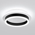 Round Modern LED Flush Mount Ceiling Lamp, 24W LED Light Fixture, Black Small Hallway Ceiling Light for Dining Room, Bedroom, Kitchen, Bathroom, Entryway Lighting (Cool White, 6000K)