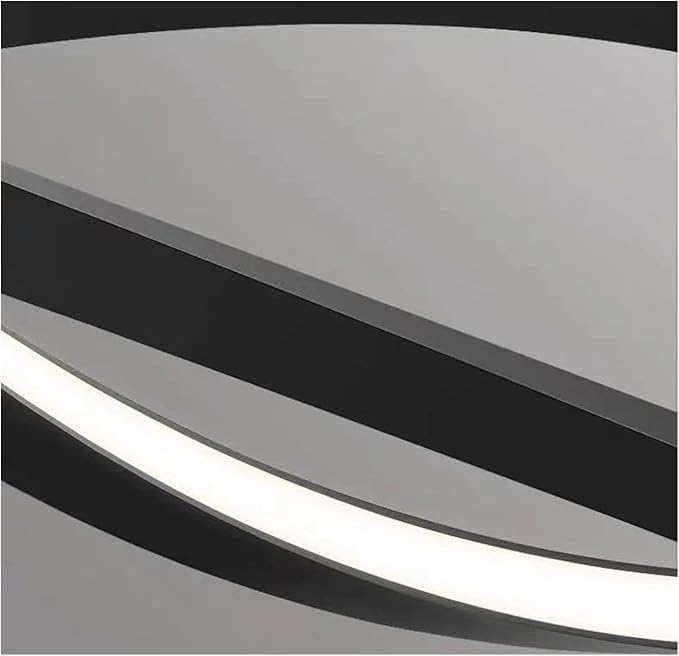 Modern Home Decor Led Lights Pendant Light Lamps Forstaircase Chandeliers for Living Room Hanging Indoor Lighting,Modern LED Chandelier(RC Remote dimming,Black 150cm)