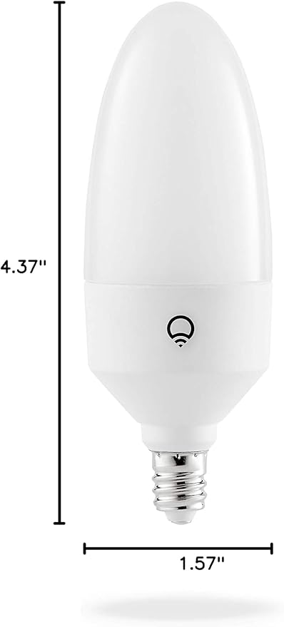 LIFX E12 Candle Color Wi-Fi Smart LED Light Bulb, PolychromeColor, Multi-Zone Dimmable, No Hub Req, App & Voice Control, Compatible with Alexa, Apple HomeKit, Google Assistant & Microsoft Cortana