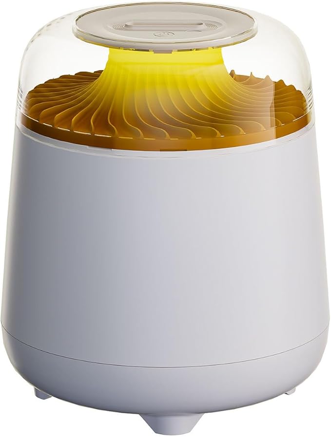 2500ml（88oz） Essential Oil Aroma Diffuser, Large Capacity Double Spray Humidifier with 7 Colorful Flame Lights for Large Room,Office,Home,Spa,Yoga,Bedroom,Gym (White)