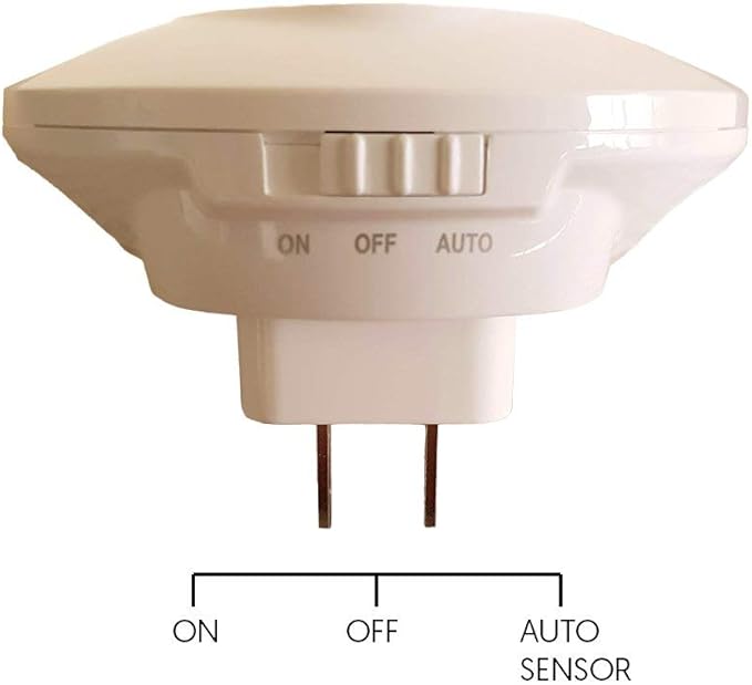 emagine A Sleep Aid Amber LED Motion Sensor Night Light Plug in for Bedroom with Dusk to Dawn Motion Activated Auto Sensor, Promotes Melatonin Production and Healthy Sleep, ON-Off-Auto Toggle, 2-Pack