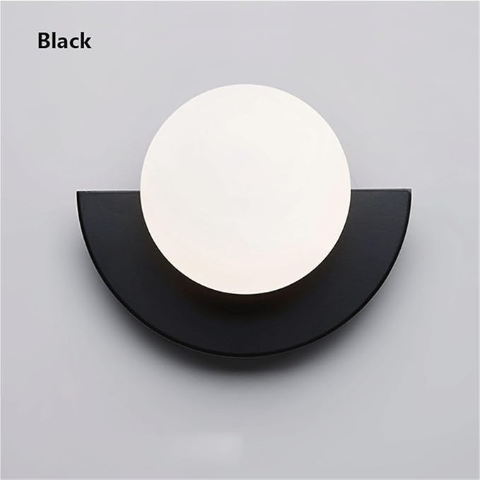 Bedside LED Macaron Room Wall Lamp Minimalist LivingRoom Background Decoration Sconce Colorful Lighting(Black)