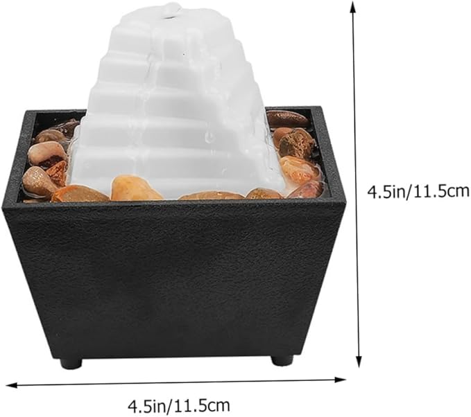 LIFKOME 1set Zen Room Decor Fountain for Desk Led Light Creative Water Feature Indoor Water Fountain Tabletop Relaxing Decor for Home Office