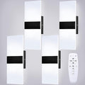 Retisee 4 Packs LED Wall Sconces 12W Acrylic Wall Sconces Modern Dimmable Wall Lighting Hardwired for Hallway Living Room Corridor Bedroom Stairway Indoor Outdoor