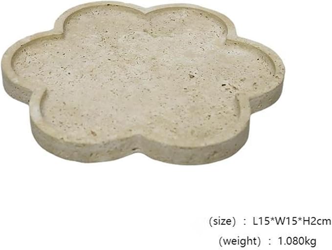 Modern Style Marble Tray Organizer - Modern Stone Decoration for Living Room, Dining Table, Office - Stylish Key and Jewelry Holder(Beige22)