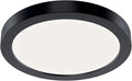 Kichler Ara 7.25" Modern Minimal Round LED Downlight in Black, for Wet Indoor Locations, Supplemental Lighting, Integrated LED, Edge-Lit Technology, 950 Lumens, Dimmable to 10%, 53007BK30