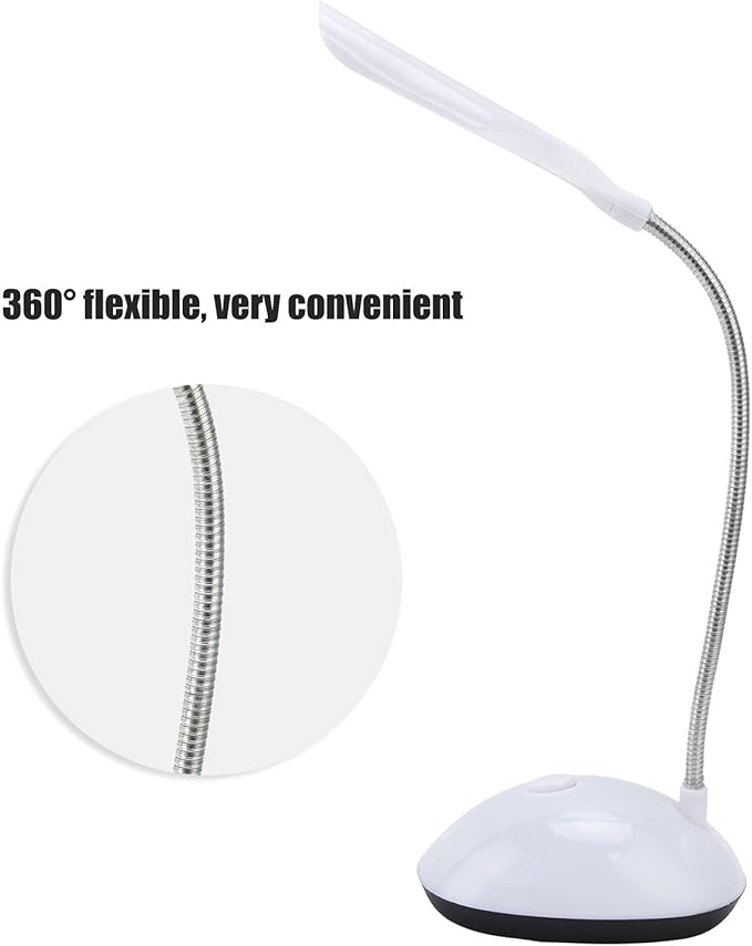 LED Desk Table Lamp, 360° Flexible Eye‑Caring Table Lamps with Flicker‑Free/Glare‑Free for Working