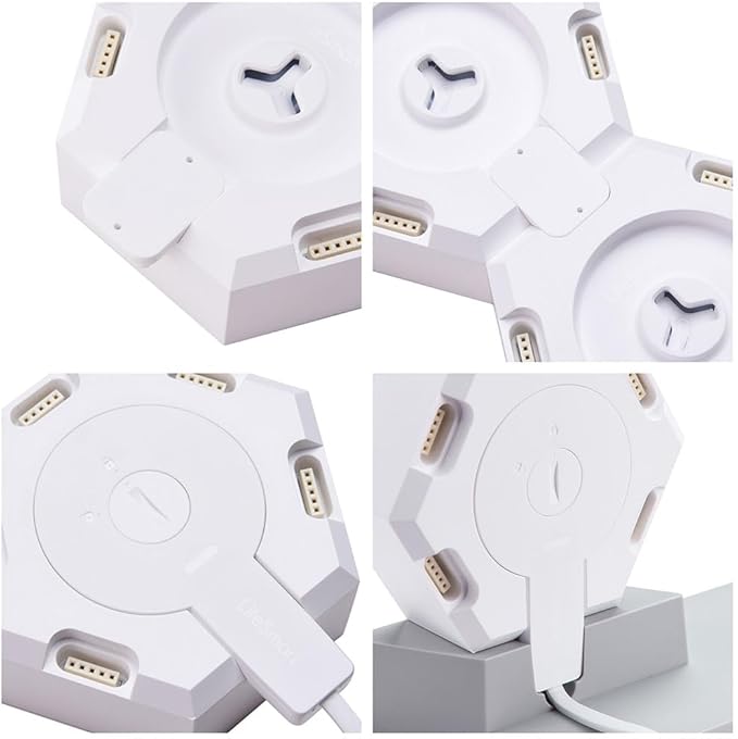 Yescom APP Control 9 Pack Smart LED Light Panels Hexagon Smarter Kit WiFi LED Table Light Kit Music Sync DIY Design Compatible with Alexa Google for Gaming TV Decor