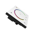 AMKI LED Wall Switch Dimmer,LED Controller,Wall- Mounted Plastic Cover Touch Panel Switch for DC12V-24V 3528 2835 5050 Single Color LED Strip Lighting(RGBW-Red,Green,Blue,White)