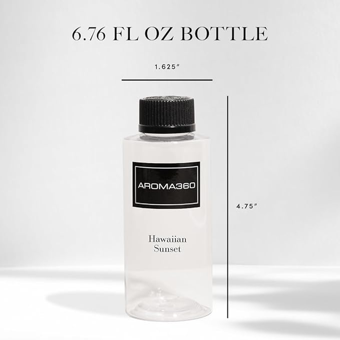 Aroma360 | Hawaiian Sunset Oil Blend | Hotel Inspired Luxury Essential Oil Diffuser | Aromatherapy Scent Diffuser Oil | Mango, Coconut and Vanilla 6.7 fl oz, 200 mL