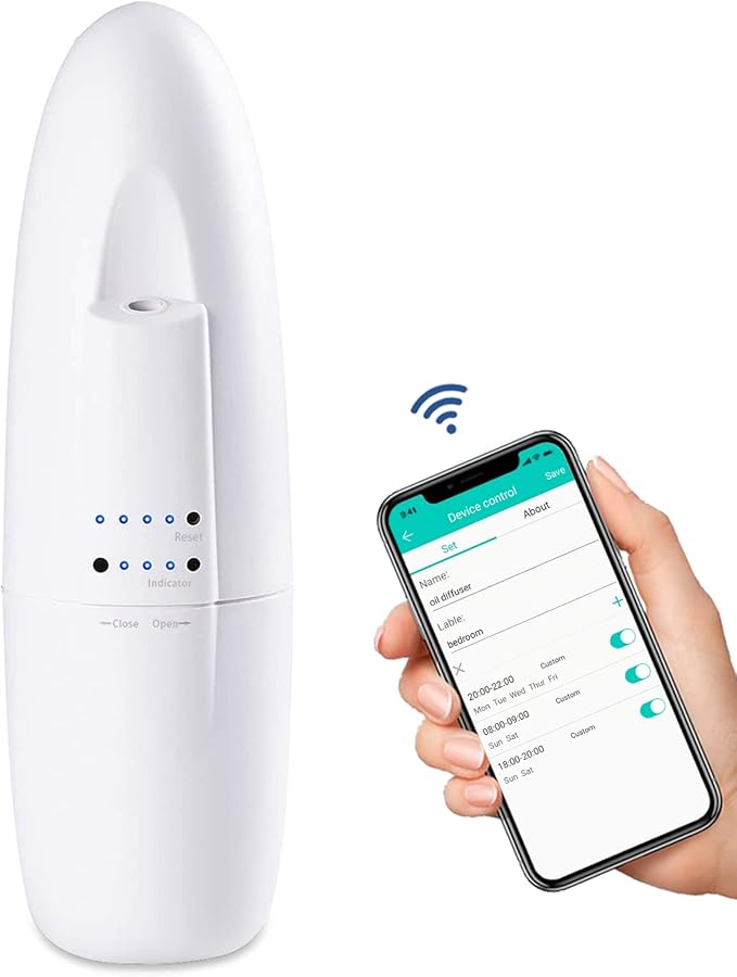 Smart Waterless Aromatherapy Essential Oil Diffuser, Professional Portable Scent Air Machine, Waterless Plug-in Aroma Diffuser for Essential Oils, 100ml for Home, Large Room
