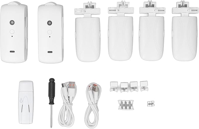 Garosa Smart Curtain Opener, ABS Electric Curtain Assistant with Voice Control, Automatic Motor Set for U Shaped and I Shaped Tracks, Ideal for Home Use