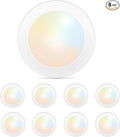 8-Pack 12 Inch Disk Lights, 2700K-5000K Adjustable, 25W, 1750LM, CRI 90+, Dimmable 10%-100%, Wet Rated, Surface Mount LED Ceiling Light for Bathroom Kitchen, ETL Listed