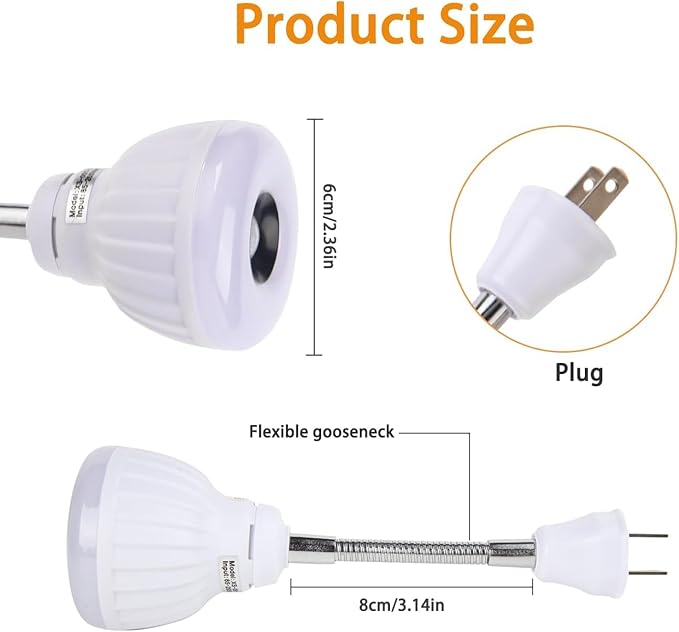 Plug in Motion Sensor Light, Dusk to Dawn Night Light AC Outlet Plug-in Wall Stair Lamp Indoor Smart Motion Activated LED Sensor Light (5, Watts)