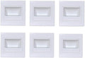 6-Pack LED Corner Wall Lamp 85-265V Embedded LED Stairs Step Night Light LED Stair Wall Lighting for Hallway, Stairs, Closet, Bedroom and More