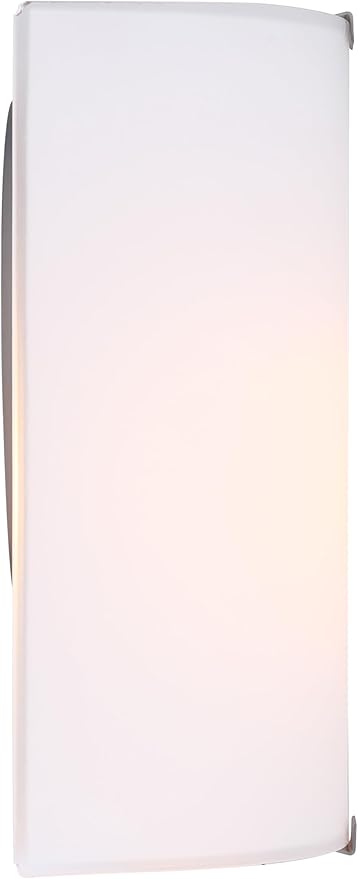 Canarm 1-Light Wall Sconce, Frosted Glass Shade with Gray Accents, Low-Profile Transitional Wall Lighting for Bedroom, Hallway or Living Room