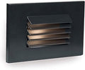 WAC Landscape Lighting, LED 12V Horizontal Louvered Indoor or Outdoor Step and Wall Light 2700K Warm Built-in LED in Black