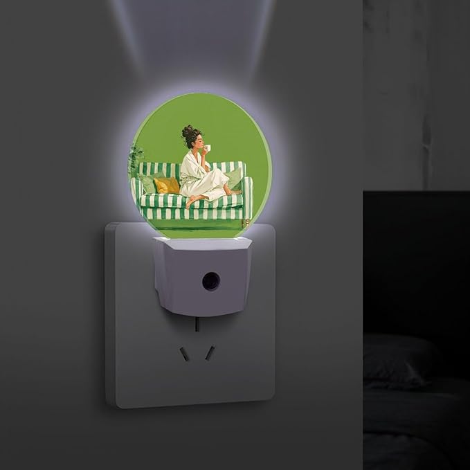 Night Lights Plug Into Wall, Elegant Interior LED Smart Light Sensor Night Light Auto Dusk to Dawn for Hallway, Bedroom, Bathroom, Stairway